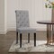 Costway Set of 2 Parsons Upholstered Fabric Chair with Wooden Legs Pink/Beige/Grey/White&Black